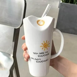 The Cozy Mug Küche & Esszimmer-Good Vibes Elegante Keramiktassen