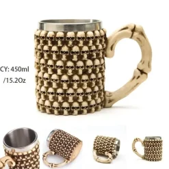 Plates u0026 More Küche & Esszimmer-Gothic Drachenritter Totenkopf Bierkrug - Halloween Weihnachtskrug