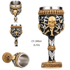 Feast u0026 Flair Küche & Esszimmer-Gothic Dragon King Edelstahlkelch - 200 ml Weinglas