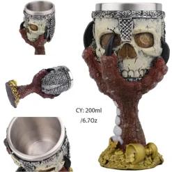 Feast u0026 Flair Küche & Esszimmer-Gothic Dragon King Edelstahlkelch - 200 ml Weinglas