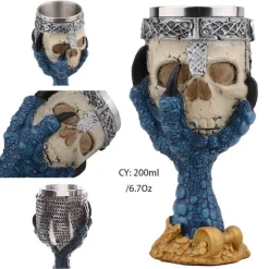 Feast u0026 Flair Küche & Esszimmer-Gothic Dragon King Edelstahlkelch - 200 ml Weinglas