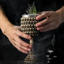 Feast u0026 Flair Küche & Esszimmer-Gotischer Totenkopfkelch – Einzigartiges Weinglas aus Edelstahl für Partys