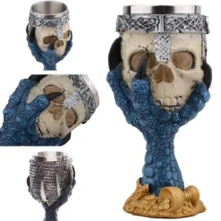 The Cozy Mug Küche & Esszimmer-Gotischer Totenkopfkelch - Cocktail-Trinkgeschirr aus Edelstahl