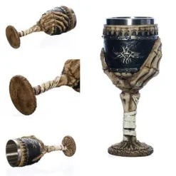 The Cozy Mug Küche & Esszimmer-Gotischer Totenkopfkelch - Cocktail-Trinkgeschirr aus Edelstahl