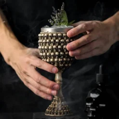 The Cozy Mug Küche & Esszimmer-Gotischer Totenkopfkelch - Cocktail-Trinkgeschirr aus Edelstahl