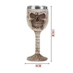 The Cozy Mug Küche & Esszimmer-Gotischer Totenkopfkelch - Cocktail-Trinkgeschirr aus Edelstahl