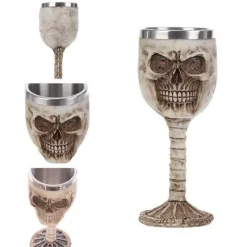 The Cozy Mug Küche & Esszimmer-Gotischer Totenkopfkelch - Cocktail-Trinkgeschirr aus Edelstahl