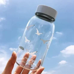 Feast u0026 Flair Küche & Esszimmer-Gradient Sky 600ml Glaswasserflasche - Stilvolles Sport-Trinkgeschirr