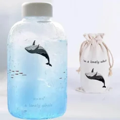 Feast u0026 Flair Küche & Esszimmer-Gradient Sky 600ml Glaswasserflasche - Stilvolles Sport-Trinkgeschirr