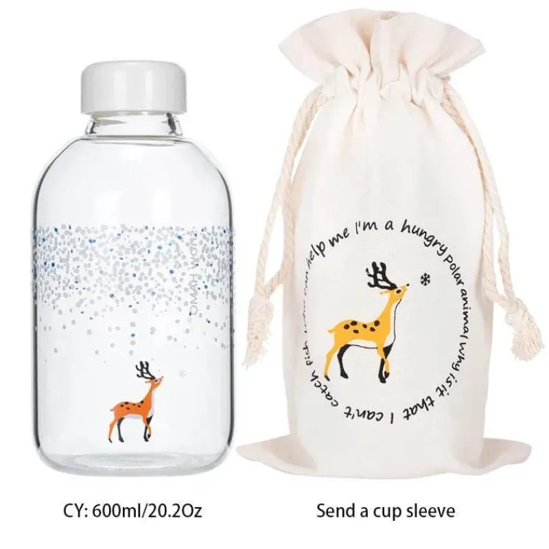 Feast u0026 Flair Küche & Esszimmer-Gradient Sky 600ml Glaswasserflasche - Stilvolles Sport-Trinkgeschirr