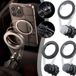 Wild u0026 Free Gear Autozubehör|Automobilindustrie-360-Grad-Magnet-Telefonhalter für die Lüftungsöffnung im Auto - Universelle Telefonhalterung
