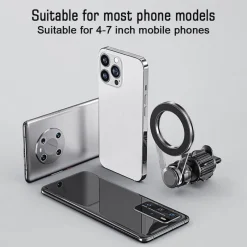 Wild u0026 Free Gear Autozubehör|Automobilindustrie-360-Grad-Magnet-Telefonhalter für die Lüftungsöffnung im Auto - Universelle Telefonhalterung