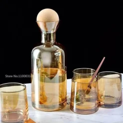 Plates u0026 More Küche & Esszimmer-Grauer Bernsteinglaskrug - Hitzebeständige Teekanne Saftkrug mit Griff