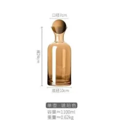 Plates u0026 More Küche & Esszimmer-Grauer Bernsteinglaskrug - Hitzebeständige Teekanne Saftkrug mit Griff