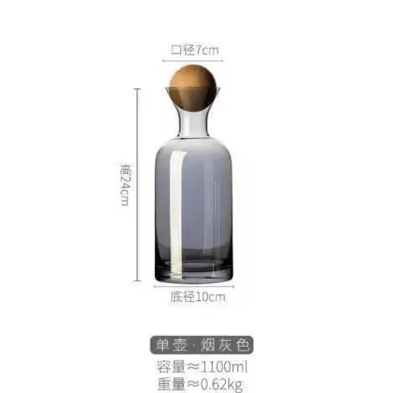 Plates u0026 More Küche & Esszimmer-Grauer Bernsteinglaskrug - Hitzebeständige Teekanne Saftkrug mit Griff