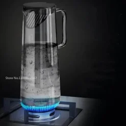 Plates u0026 More Küche & Esszimmer-Grauer Glaskrug - Saft- und Teekrug mit großem Fassungsvermögen