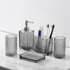 The Bath Nook Badezimmer-Gray Minimalist Bathroom Set - Modern Home Decor Accessories