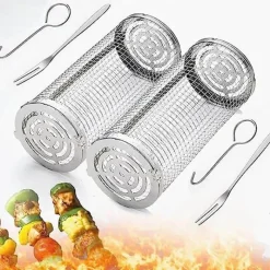 Tom Küche & Esszimmer-Grillkorb für Fisch und Gemüse – Unverzichtbares Grillwerkzeug für perfektes Grillen