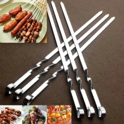 Tom Küche & Esszimmer-Grillspieße-Set aus Edelstahl – Grillwerkzeuge für den Außenbereich