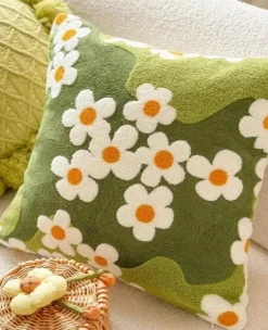 Cozy Cushions Bettzeug-Grünes Mooskissen - Dekoratives Kissen
