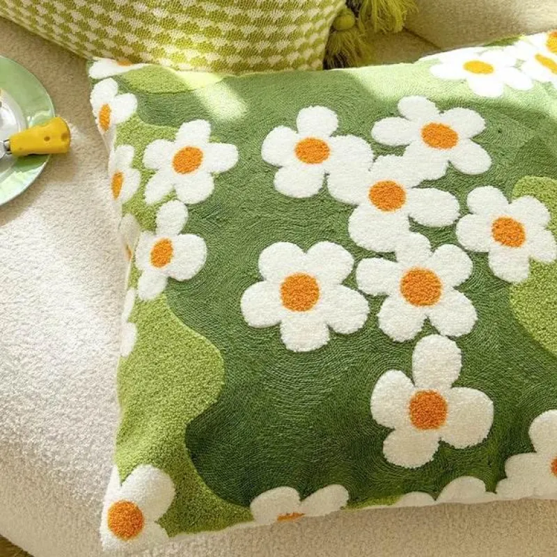 Cozy Cushions Bettzeug-Grünes Mooskissen - Dekoratives Kissen