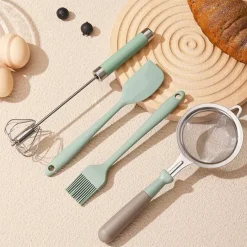 Decor Küche & Esszimmer-Grünes Silikon-Backset - Milchform-Utensilien