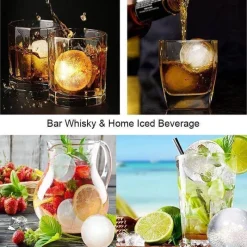 The Cozy Mug Küche & Esszimmer-Große Eisballform – perfekt für Cocktails und Whiskey-Getränke