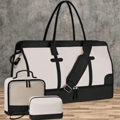 BagAura Taschen & Geldbörsen-Große Familienreisetasche – Reisetasche mit Schuh- und Nassfach