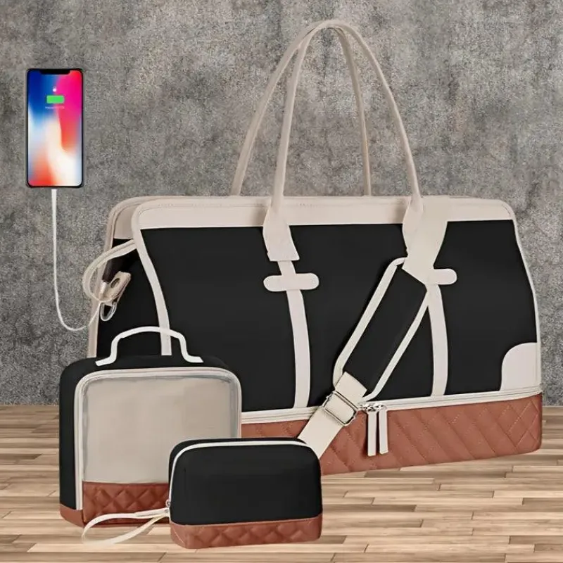 BagAura Taschen & Geldbörsen-Große Familienreisetasche – Reisetasche mit Schuh- und Nassfach