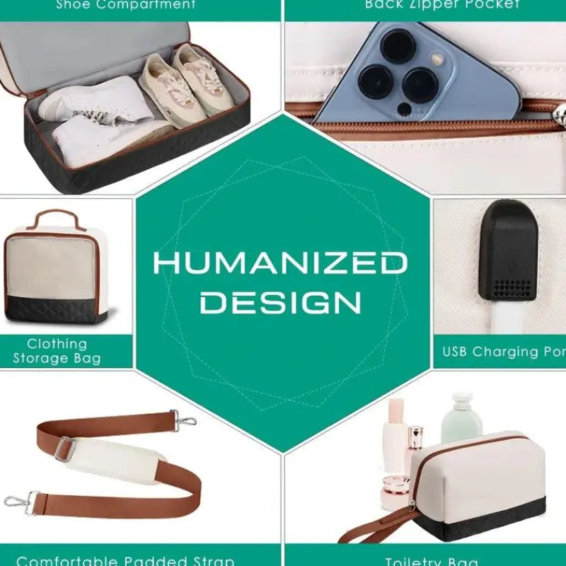BagAura Taschen & Geldbörsen-Große Familienreisetasche – Reisetasche mit Schuh- und Nassfach