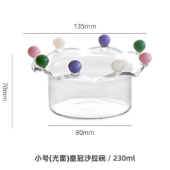 Plates u0026 More Küche & Esszimmer-Große Obstschale aus klarem Glas – vielseitige Snack- und Dessertschale