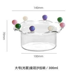 Plates u0026 More Küche & Esszimmer-Große Obstschale aus klarem Glas – vielseitige Snack- und Dessertschale