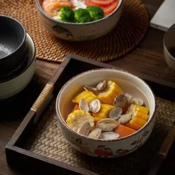 Elegance at the Table Küche & Esszimmer-Große Ramen-Schüssel aus Keramik – 67 Zoll große Nudelsuppenschüssel für Küche und Hotel