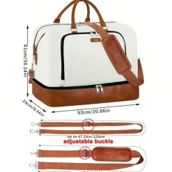 BagAura Taschen & Geldbörsen-Große Wochenendtasche – Reiseaufbewahrung mit Schuhfach und tragbarem Design