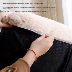 Decor Haustierzubehör|Haustierbetten-Großes Plüsch-Haustiersofa – Bequemes Vier-Jahreszeiten-Hunde-/Katzenbett