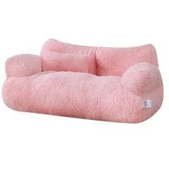 Decor Haustierzubehör|Haustierbetten-Großes Plüsch-Haustiersofa – Bequemes Vier-Jahreszeiten-Hunde-/Katzenbett