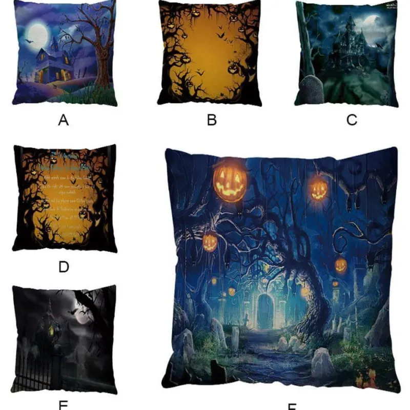 Cozy Haven Bettzeug-Gruselige Halloween-Kissenbezüge – Dekorative, gruselige Heimdekoration