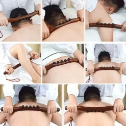 The Relaxation Nook Massageprodukte|Gesundheits-Gadgets-Gua Sha Massagegerät aus Holz – Werkzeug zur Linderung von Nacken und Schultern