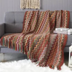 Wrap u0026 Relax Bettzeug-Hahnentritt-Überwurfdecke – Gemütlicher Wohndekor-Akzent