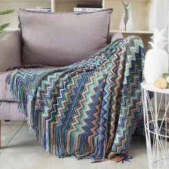 Wrap u0026 Relax Bettzeug-Hahnentritt-Überwurfdecke – Gemütlicher Wohndekor-Akzent