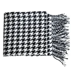 Wrap u0026 Relax Bettzeug-Hahnentritt-Überwurfdecke – Gemütlicher Wohndekor-Akzent