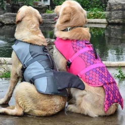 Furendo Haustierzubehör|Reinigungswerkzeuge Für Haustiere-Hai-Rettungsweste für Hunde – Schwimmweste für Haustiere zur Sicherheit im Wasser