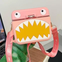 Little Nest Küche & Esszimmer-Hai-Wasserflasche mit integriertem Strohhalm – umweltfreundliches Trinkgeschirr