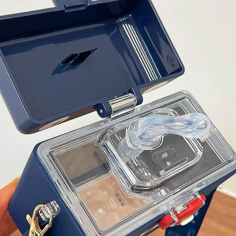 Little Nest Küche & Esszimmer-Hai-Wasserflasche mit integriertem Strohhalm – umweltfreundliches Trinkgeschirr