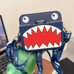 Little Nest Küche & Esszimmer-Hai-Wasserflasche mit integriertem Strohhalm – umweltfreundliches Trinkgeschirr