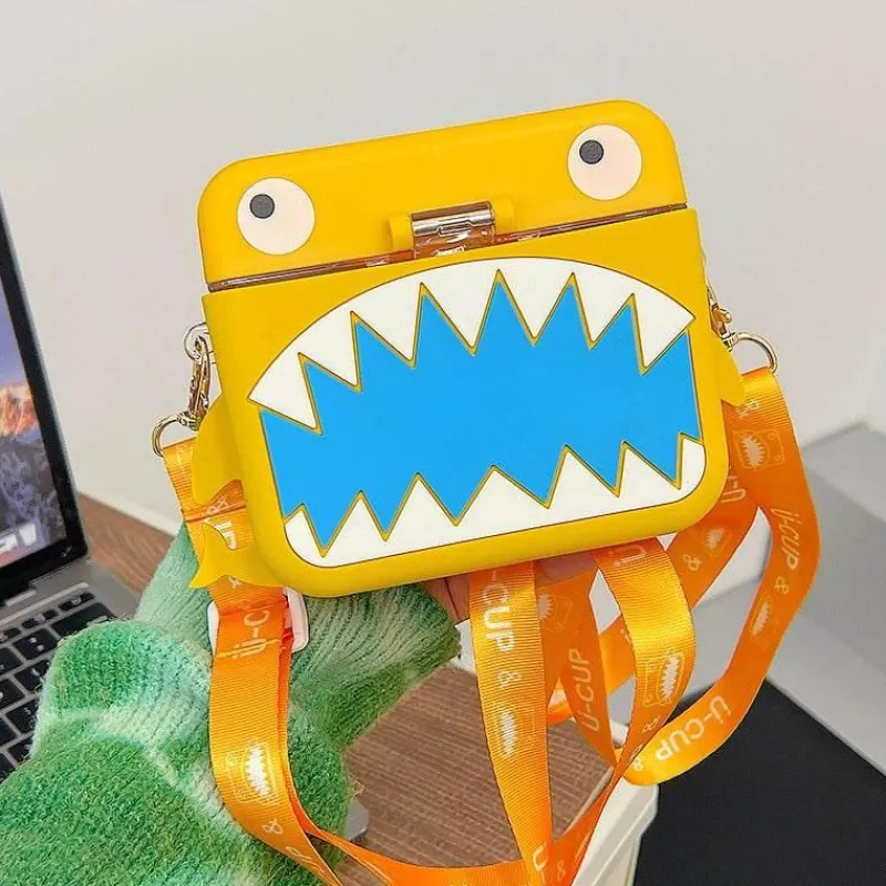 Little Nest Küche & Esszimmer-Hai-Wasserflasche mit integriertem Strohhalm – umweltfreundliches Trinkgeschirr