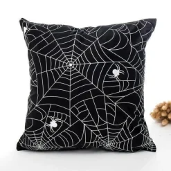 Cozy Haven Bettzeug-Halloween Kissenbezüge - Schwarz-Weiß Gruseliges Dekor