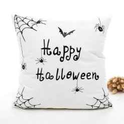 Cozy Haven Bettzeug-Halloween Kissenbezüge - Schwarz-Weiß Gruseliges Dekor