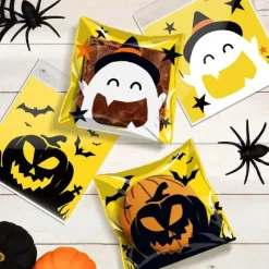Tom Küche & Esszimmer-Halloween-Keksverpackungsbeutel – 100 Stück für Gebäckdekorations-Leckereien