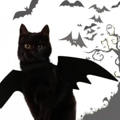 Decor Haustierzubehör-Halloweenkostüm mit Fledermausflügeln für Haustiere – Gruseliges Outfit für Haustiere
